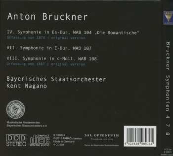 4CD/Coffret Kent Nagano: Symphonien 4 7 8