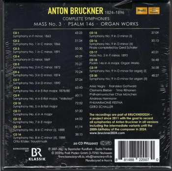 20CD/Coffret Anton Bruckner: Complete Symphonies • Mass No. 3 • Psalm 146 • Organ Works