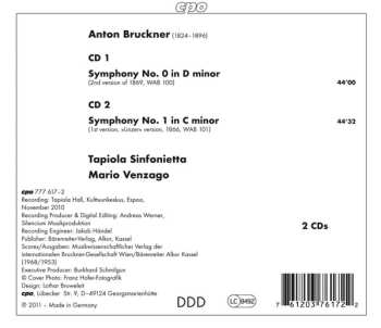 2CD Anton Bruckner: Symphonies Nos. 0 & 1