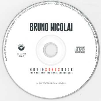 CD Bruno Nicolai: Movie Songs Book