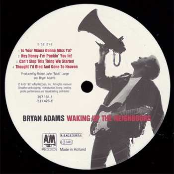 2LP Bryan Adams: Waking Up The Neighbours