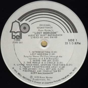 LP Burt Bacharach: Lost Horizon (Original Soundtrack)