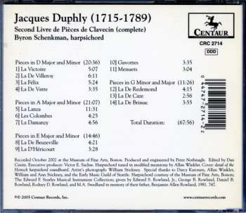 CD Byron Schenkman: Jacques Duphly: Second Livre Pieces De Clavecin (complete)