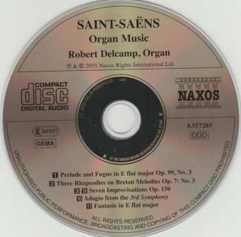 CD Camille Saint-Saëns: Organ Music