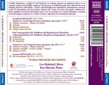 CD Camillo Schumann: Works For Horn And Piano