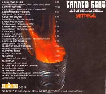 CD Canned Heat: Live At Topanga Corral / Vintage DIGI