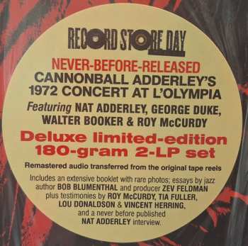 2LP Cannonball Adderley: Poppin' In Paris: Live At L'Olympia 1972 DLX | LTD | NUM