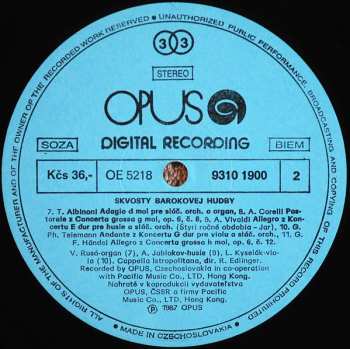 LP Capella Istropolitana: The Best Of The Baroque