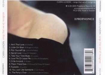 CD Carin Lundin: Songs That We All Recognize