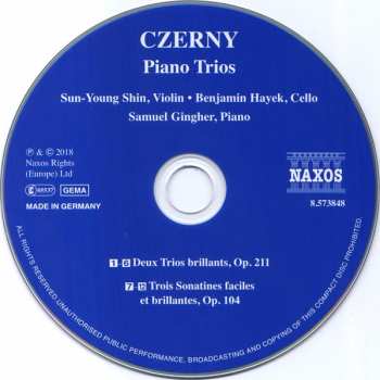 CD Carl Czerny: Piano Trios