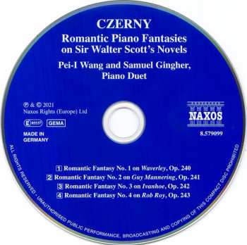 CD Carl Czerny: Romantic Piano Fantasies