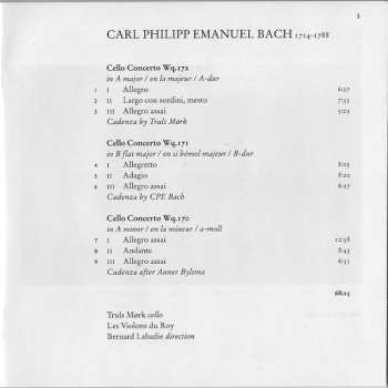 CD Carl Philipp Emanuel Bach: Cello Concertos