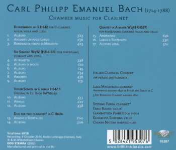 CD Carl Philipp Emanuel Bach: Chamber Music For Clarinet