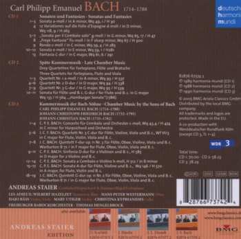 3CD/Coffret Carl Philipp Emanuel Bach: Sonatas And Fantasies; Chamber Music