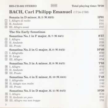 CD Carl Philipp Emanuel Bach: Early Sonatinas And Sonatas