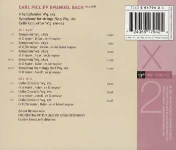 2CD Carl Philipp Emanuel Bach: Symphonies, Cello Concertos