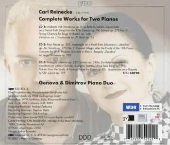 3CD Carl Reinecke: Complete Works For Two Pianos