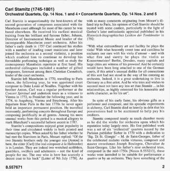 CD Carl Stamitz: Orchestral Quartets, Op. 14