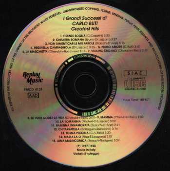 CD Carlo Buti: I Grandi Successi Di Carlo Buti