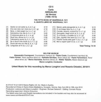 7CD/Coffret Carlo Gesualdo: The Complete Madrigals