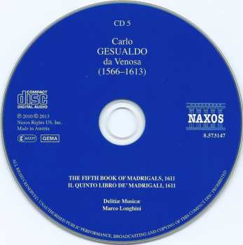 7CD/Coffret Carlo Gesualdo: The Complete Madrigals