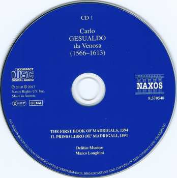 7CD/Coffret Carlo Gesualdo: The Complete Madrigals