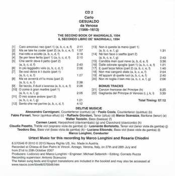 7CD/Coffret Carlo Gesualdo: The Complete Madrigals