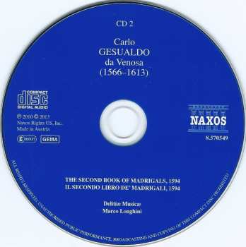 7CD/Coffret Carlo Gesualdo: The Complete Madrigals