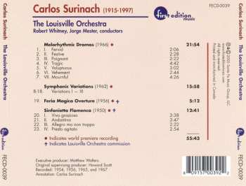 CD Carlos Surinach: Melorhythmic Dramas, Symphonic Variations, Feria Magica Overture, Sinfonietta Flamenca