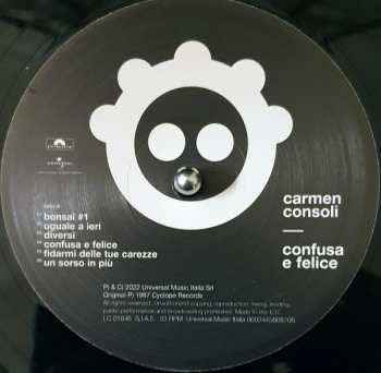 LP/CD Carmen Consoli: Confusa E Felice LTD
