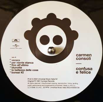 LP/CD Carmen Consoli: Confusa E Felice LTD