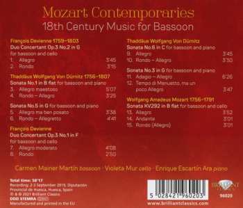 CD Carmen Mainer Martín: Mozart Contemporaries: 18th Century Music For Bassoon