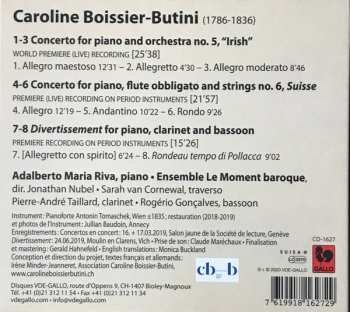 CD Caroline Boissier-Butini: Concertos Pour Piano N° 5 & 6