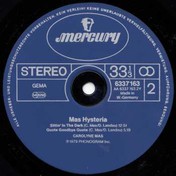LP Carolyne Mas: Mas Hysteria LTD