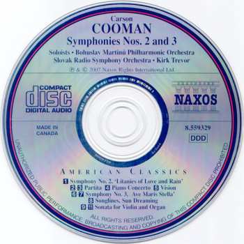 CD Carson Cooman: Symphonies Nos. 2 And 3 / Piano Concerto / Partita / Vision