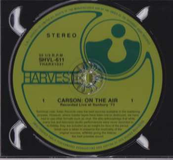 2CD Carson: On The Air (Recorded Live 1970 - 1973)