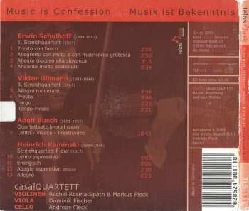 CD casalQuartet: Confession = Bekenntnis