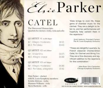 CD Charles-Simon Catel: The Discovered Manuscripts: Quartets For Clarinet, Violin, Viola And Cello