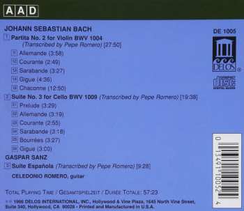CD Johann Sebastian Bach: Partita No. 2 For Violin / Suite No. 3 For Cello / Suite Española