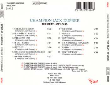 CD Champion Jack Dupree: The Death Of Louis