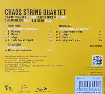 CD Joseph Haydn: String Quartet In F Minor Op.20.5 / String Quartet No.1 / String Quartet In E Flat Major H.277