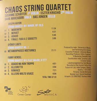 CD Joseph Haydn: String Quartet In F Minor Op.20.5 / String Quartet No.1 / String Quartet In E Flat Major H.277