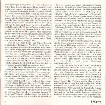 CD Charles Ives: Emerson Concerto • Symphony No. 1