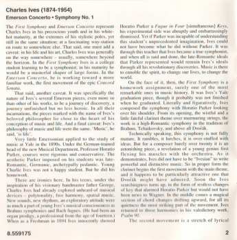 CD Charles Ives: Emerson Concerto • Symphony No. 1