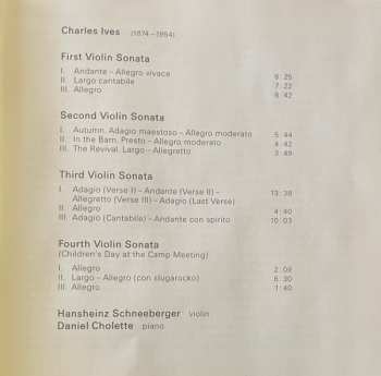 CD Charles Ives: Sonatas For Violin And Piano