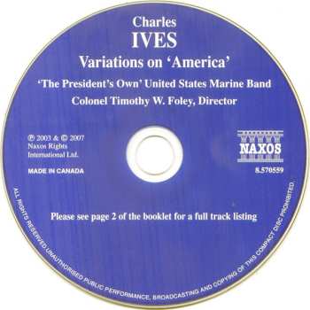 CD Charles Ives: Variations On 'America'