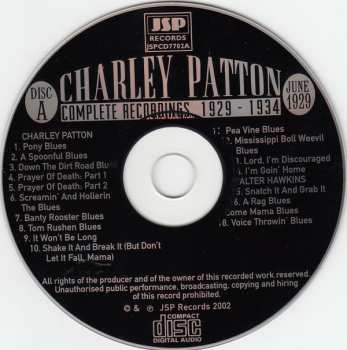 5CD/Coffret Charley Patton: Complete Recordings 1929 - 1934