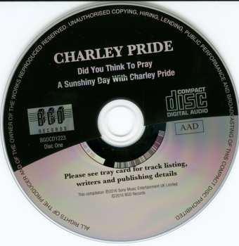 2CD Charley Pride: Did You Think To Pray / A Sunshiny Day / Songs Of Love / Sweet Country
