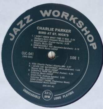 LP Charlie Parker: Bird At St. Nick's