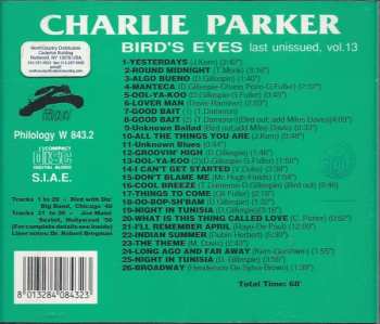 CD Charlie Parker: Bird's Eyes: Last Unissued, Vol. 13